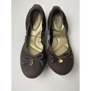 Dexter Comfort Women’s Ballerina Slip On Flat Shoes Brown 7.5 Balletcore